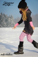 Sweatstoff French Terry Retro Tulpen, pink