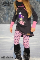 Sweatstoff French Terry Retro Tulpen, pink