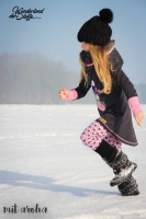 Sweatstoff French Terry Retro Tulpen, pink