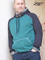 angerauter Sweat, schwarz