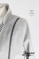Doubleface Velour/Strick, hellgrau melange