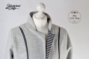 Doubleface Velour/Strick, hellgrau melange