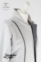 Doubleface Velour/Strick, hellgrau melange
