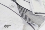 Doubleface Velour/Strick, hellgrau melange