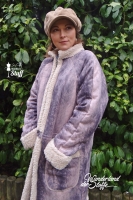 gef�ttertes Wildlederimitat Fuchsfelloptik, zartes altrosa