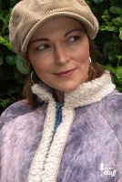 gef�ttertes Wildlederimitat Fuchsfelloptik, zartes altrosa