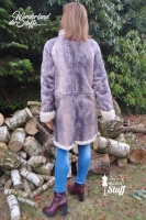 gef�ttertes Wildlederimitat Fuchsfelloptik, zartes altrosa