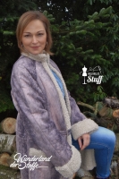 gef�ttertes Wildlederimitat Fuchsfelloptik, zartes altrosa