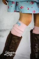 leichter Jeans Rosen Herzen, hellblau