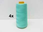 4 x 2743 m Overlock-Garn (3000 yds), mint gr�n #707