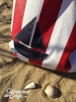 beschichtete BW Leona Streifen 5 cm, rot