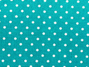 RESTST�CK 26 CM Baumwollstoff Punkte 2mm, wei� petrol
