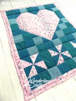 BW Mini Streifen, petrol/wei�