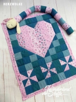 BW Mini Streifen, petrol/wei�