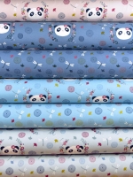 RESTST�CK 19 cm Sweatstoff French Terry Libellen & Blumen, helles mint