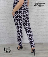 weicher Stretchjeans Paisley, dunkelblau