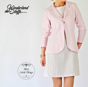 Leinen Viskose Streifen, ecrue beige rosa