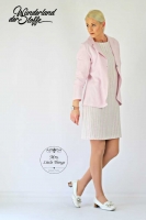 Leinen Viskose Streifen, ecrue beige rosa