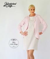 RESTST�CK 80 cm Leinen uni (Kombi zu Streifen), rosa