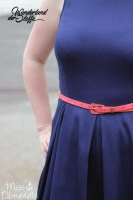 edler Piquestoff, dunkelblau