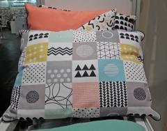 Dekostoff Patchwork Look, Pastellfarben