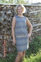 RESTST�CK 75 cm Viskosejersey Schlangenmuster, dunkelblau khaki