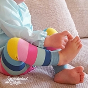 RESTST�CK 40 CM Jersey Lou Blockstreifen 3 cm, Pastellfarben