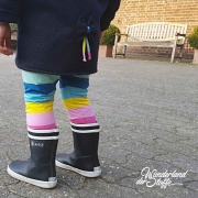 RESTST�CK 40 CM Jersey Lou Blockstreifen 3 cm, Pastellfarben