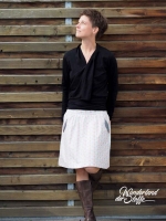 Baumwollstoff (Bio) Popelin �pfel C.Pauli , Pastellfarben cremewei�