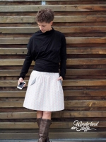 Baumwollstoff (Bio) Popelin �pfel C.Pauli , Pastellfarben cremewei�