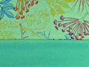 Alpenfleece Sweat bunte Bl�tter, grasgr�n meliert