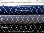 Jersey Linien & Dreiecke,  wei� grau