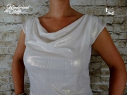 strukturierter Glitzerstoff, wei�/goldfarbig