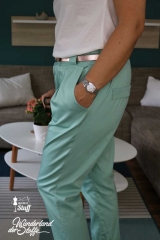 elastischer Baumwollsatin, mint