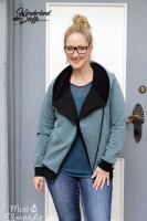 gesteppter Jacquard Jersey Rauten, petrol