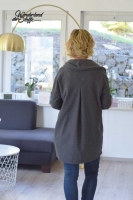 Wollmix Velour Caban Jackenstoff, anthrazit