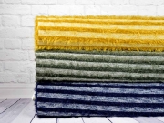 gestreifter Fransenstrick, dunkelblau