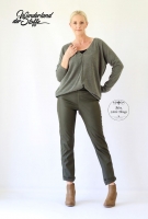 Lederjersey Imitat, khaki