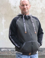 Heavy Jogging Sweat angeraut,  schwarz