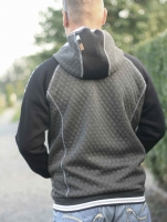 Heavy Jogging Sweat angeraut,  schwarz