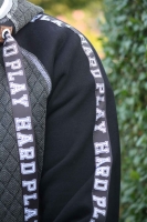 Heavy Jogging Sweat angeraut,  schwarz