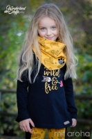 angerauter Sweat Tiger, ocker