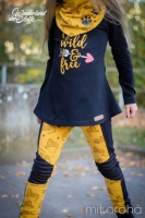 angerauter Sweat Tiger, ocker