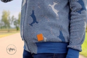 Jacquard Sweat Fischgr�t Hirsche Glitzer