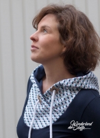 Sweat French Terry kleine Dreiecke, grau rosa