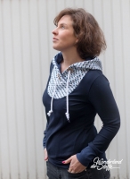 Sweat French Terry kleine Dreiecke, grau rosa