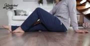 Sweat angeraut, indigoblau meliert