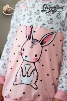 Jersey Bunny Love Panel 3 in 1, rosa
