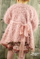 flauschig weicher Zottel Stoff, altrosa