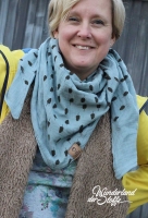 Double Gauze Musselin B�ume,khaki gr�ngrau